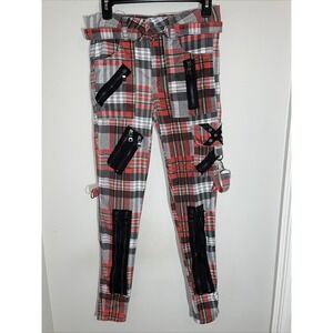 Cote de Nuits Haute Couture Goth  Cargo Pants Multicolor  Zippers Juniors 5/6